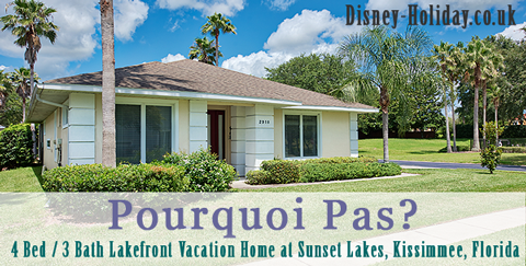 Pourquoi Pas, 4 bed / 3 bath lakefront vacation home, Sunset Lakes, Kissimmee, Florida
